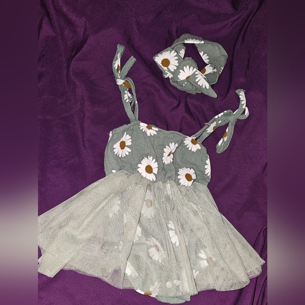 Sunflower Printer Tutu Dress